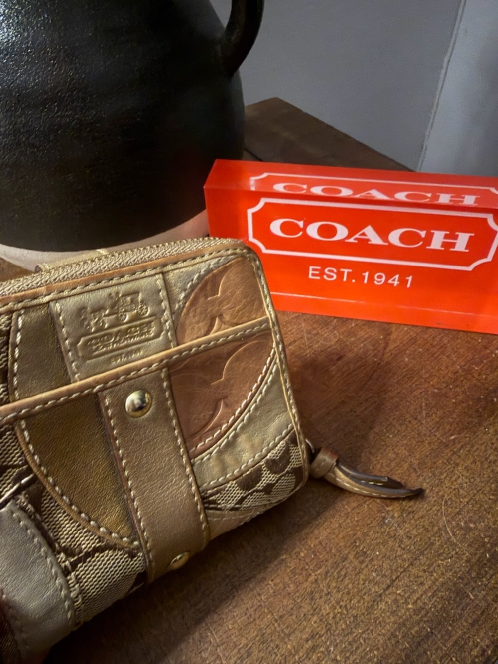 Coach Patchwork Bifold Wallet - Picture 13 of 14